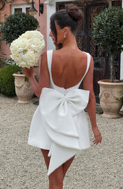 Vestido mini Carrie - Marfil