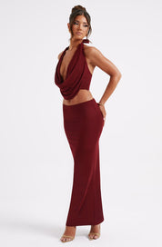 Chrishelle Top - Burgundy