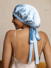 Damen Mulberry Silke Haube mit langen Bändern