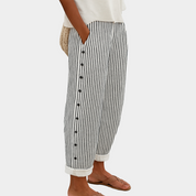 Camilla | Pantaloni a Strisce con Bottoni