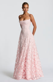 Vestido largo Francis - Rosa palo
