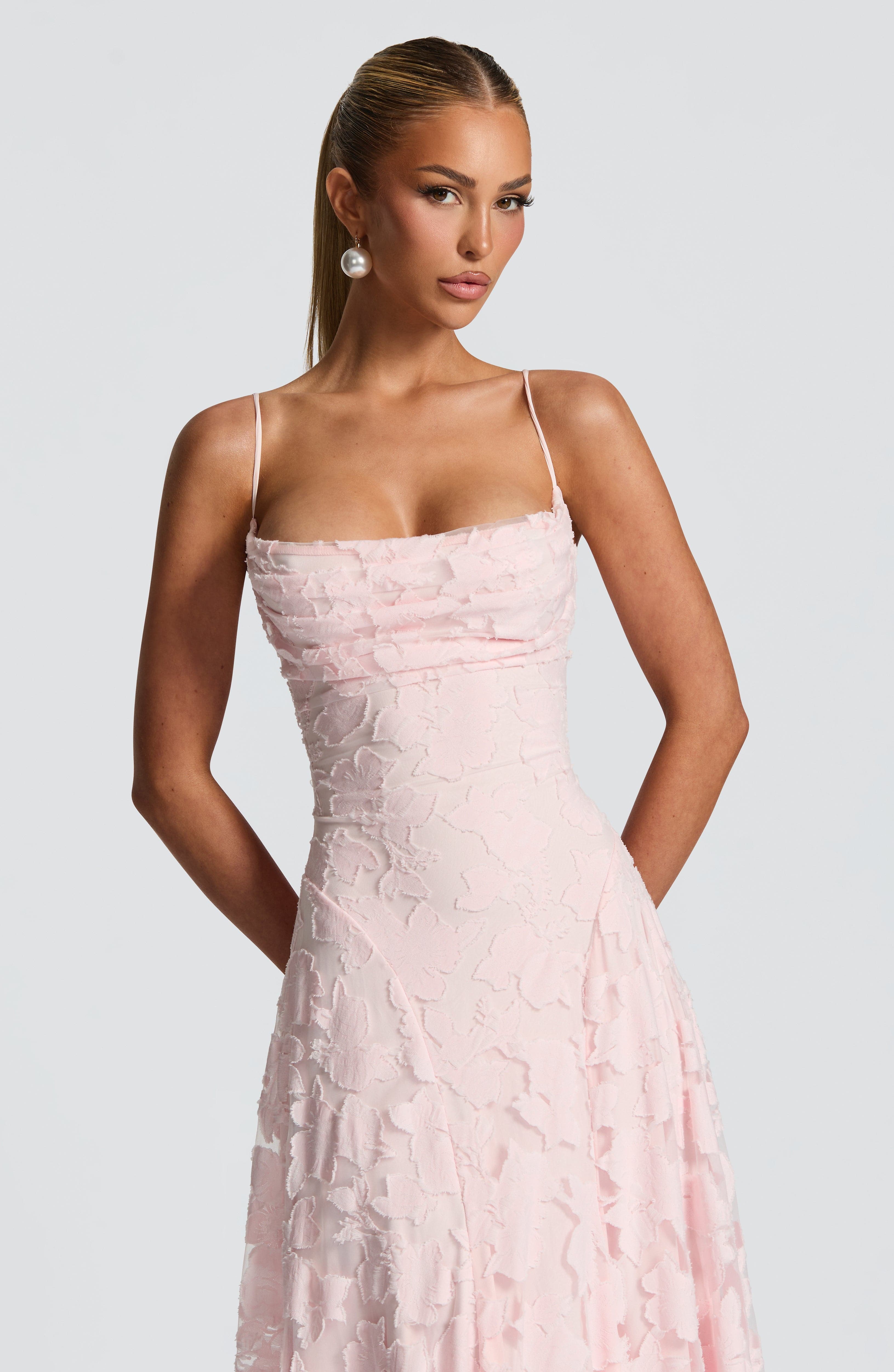 Vestido largo Francis - Rosa palo