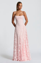 Vestido largo Francis - Rosa palo