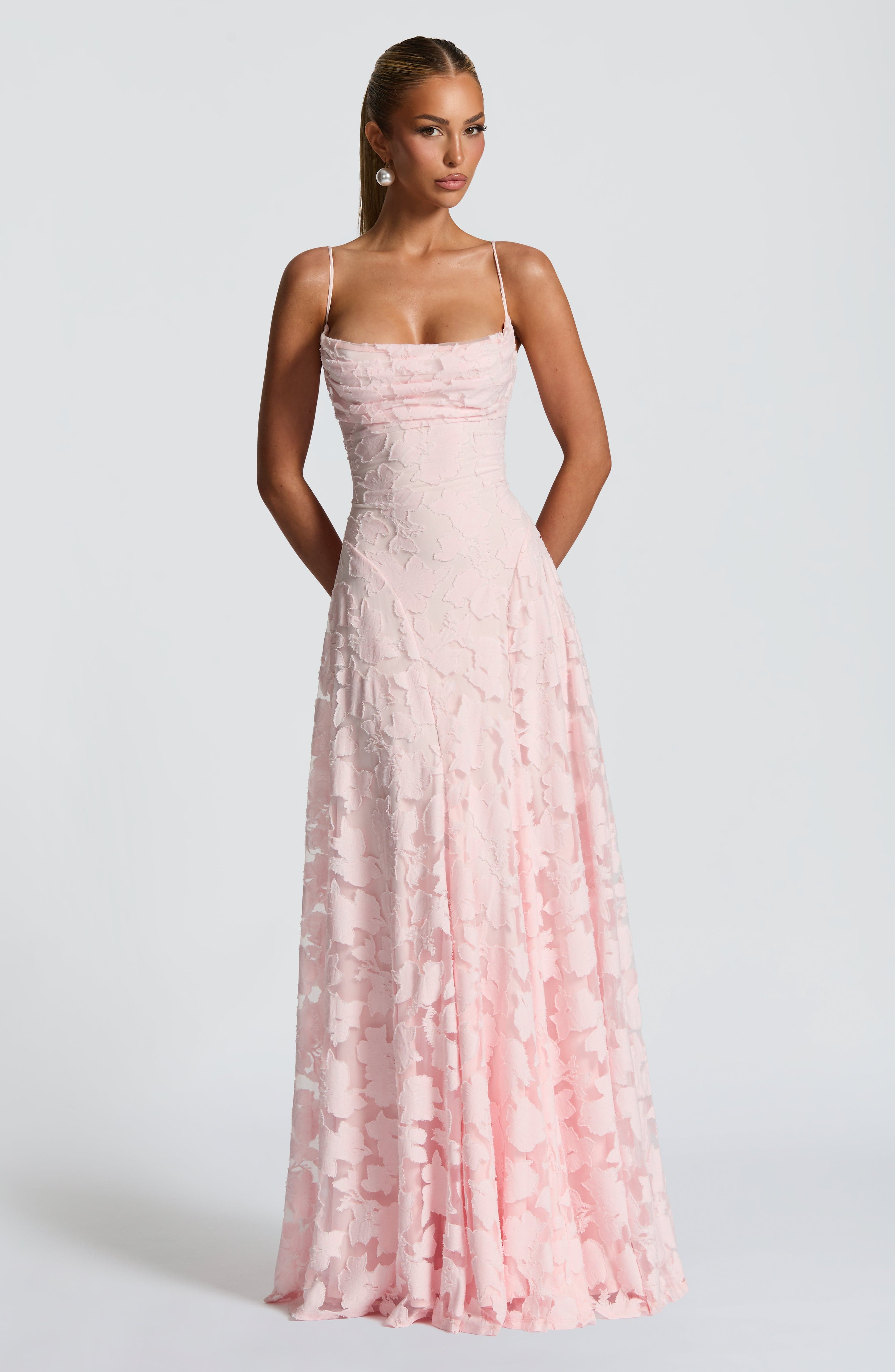 Vestido largo Francis - Rosa palo