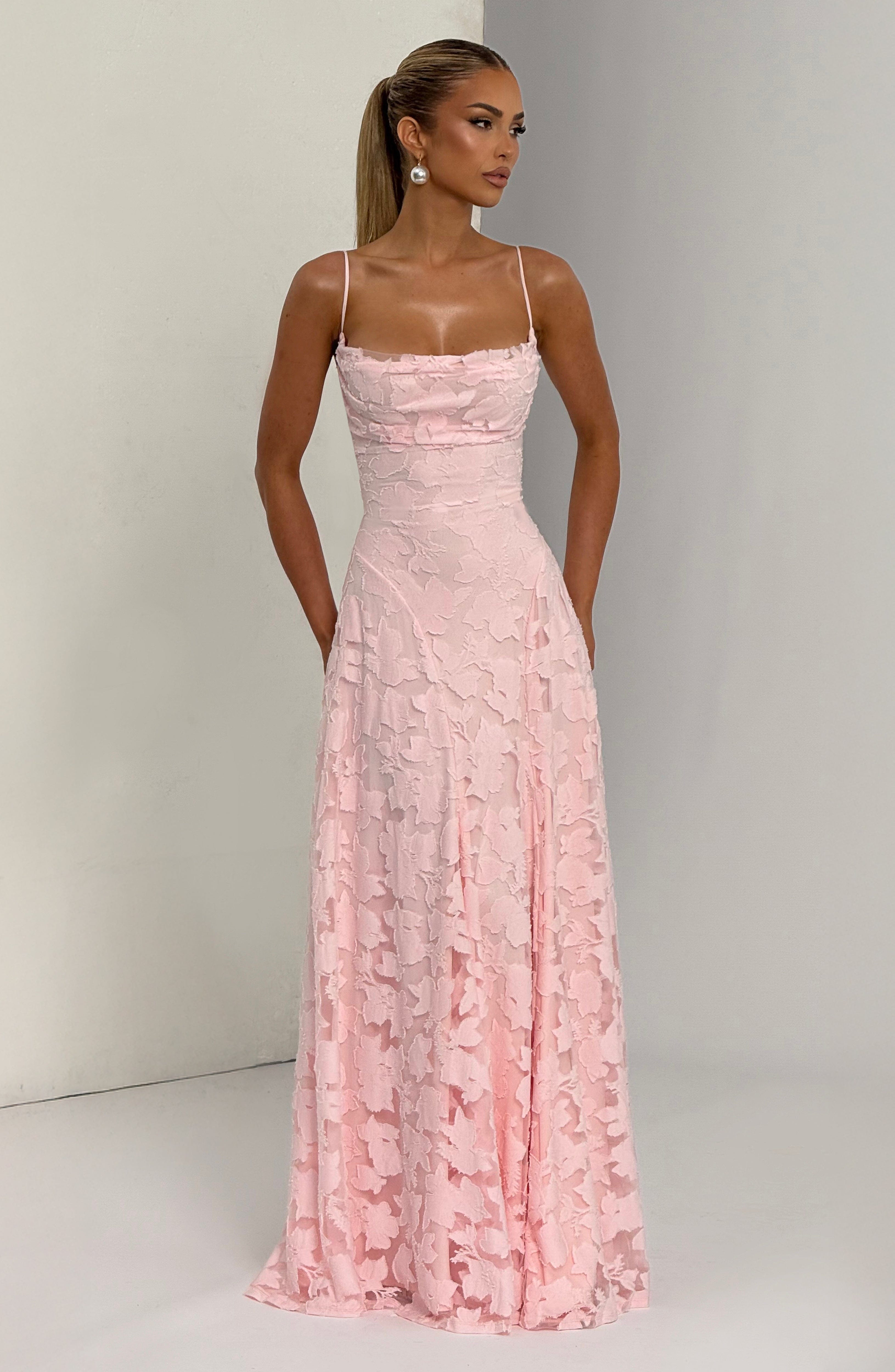 Vestido largo Francis - Rosa palo
