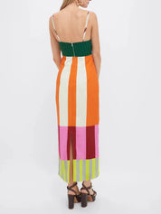 Paloma - Maxivestido de rayas de colores