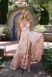 Serena™ | Vestido de alfombra color melocotón