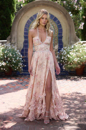 Serena™ | Vestido de alfombra color melocotón