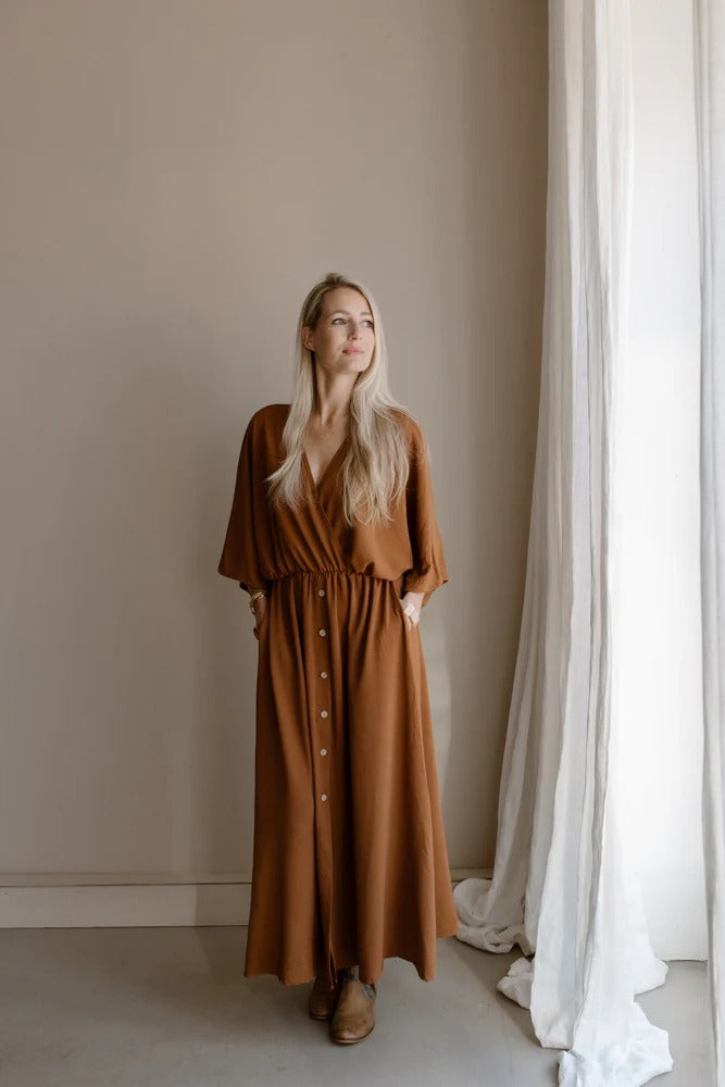 Devera™ | Vestido Cobre Bohemio