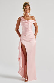 Vestido largo Juliene - Rosa palo