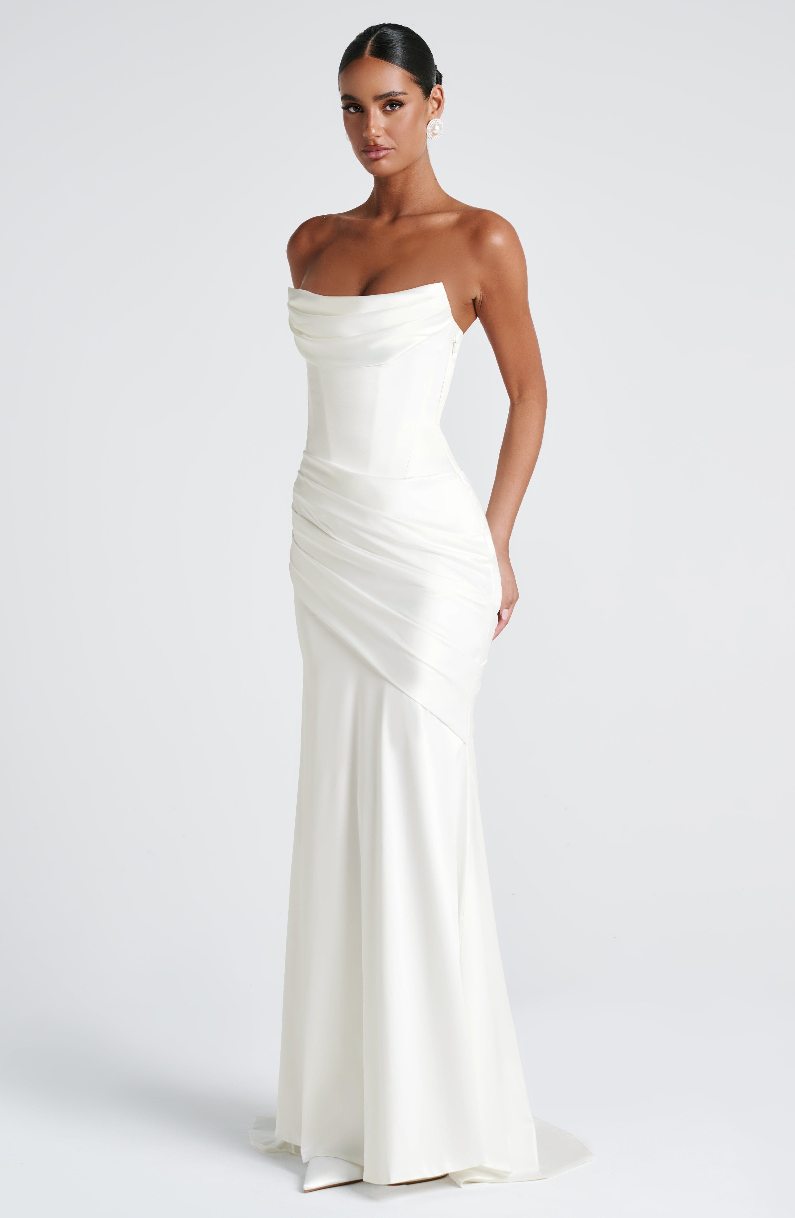 Vestido largo Kensington - Marfil