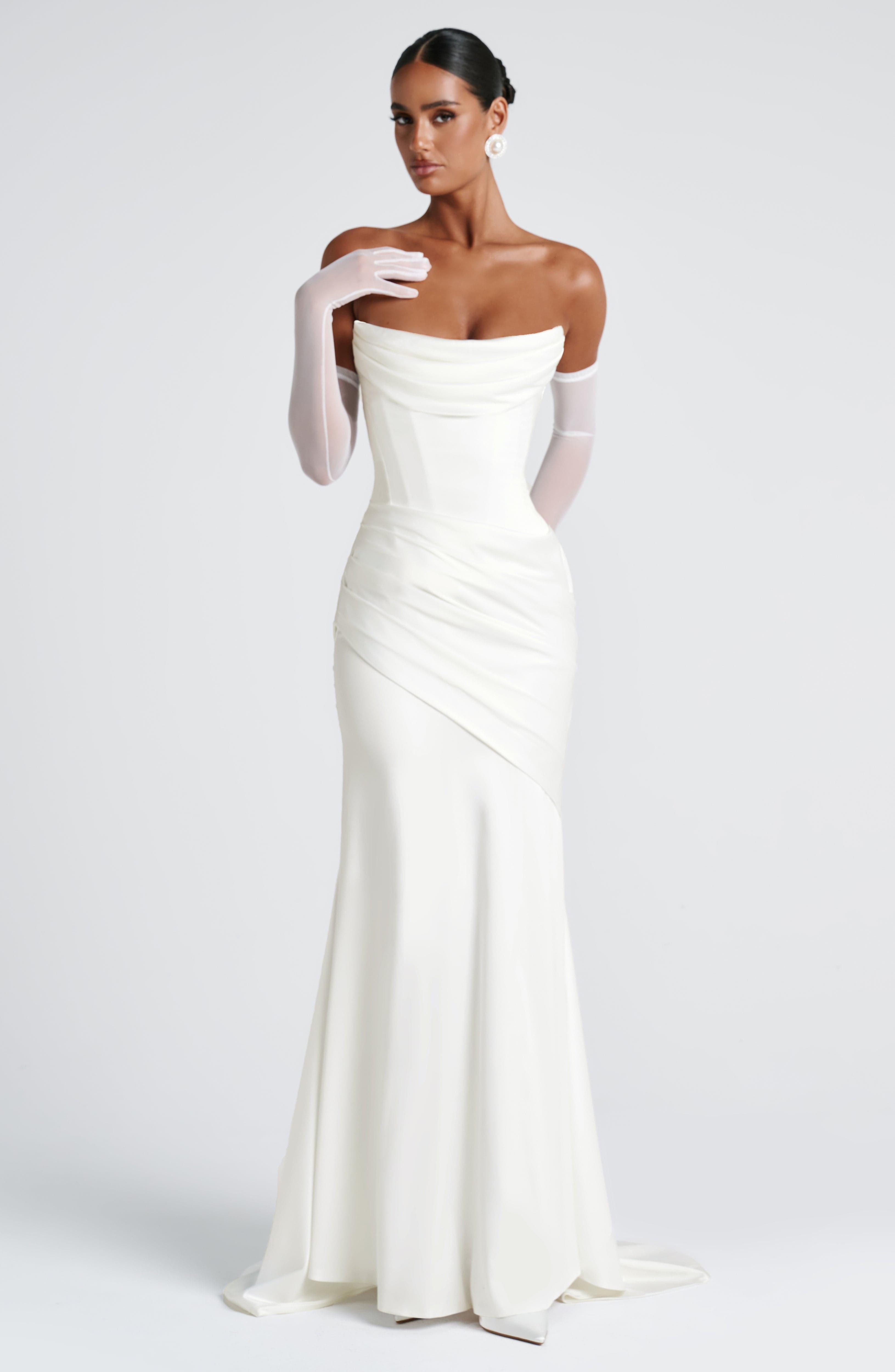 Vestido largo Kensington - Marfil
