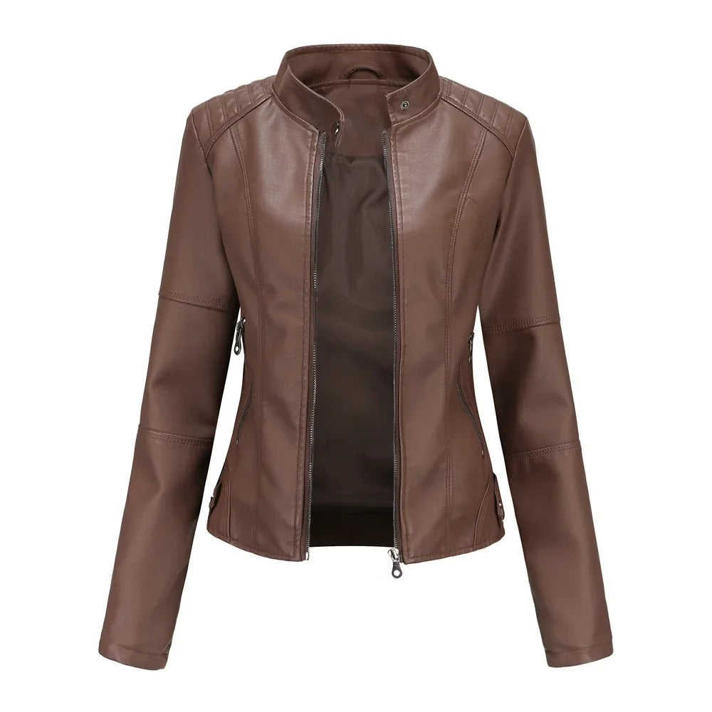Pia | Giacca in pelle elegante e alla moda