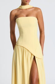 Vestido largo Maliyah - Limón