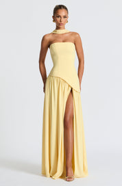 Vestido largo Maliyah - Limón