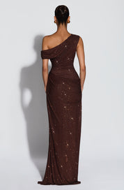 Ottilie Maxi Dress - Plum Brown