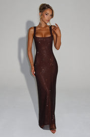 Maxi Vestido Petra - Marrón ciruela