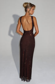 Maxi Vestido Petra - Marrón ciruela
