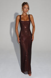 Maxi Vestido Petra - Marrón ciruela