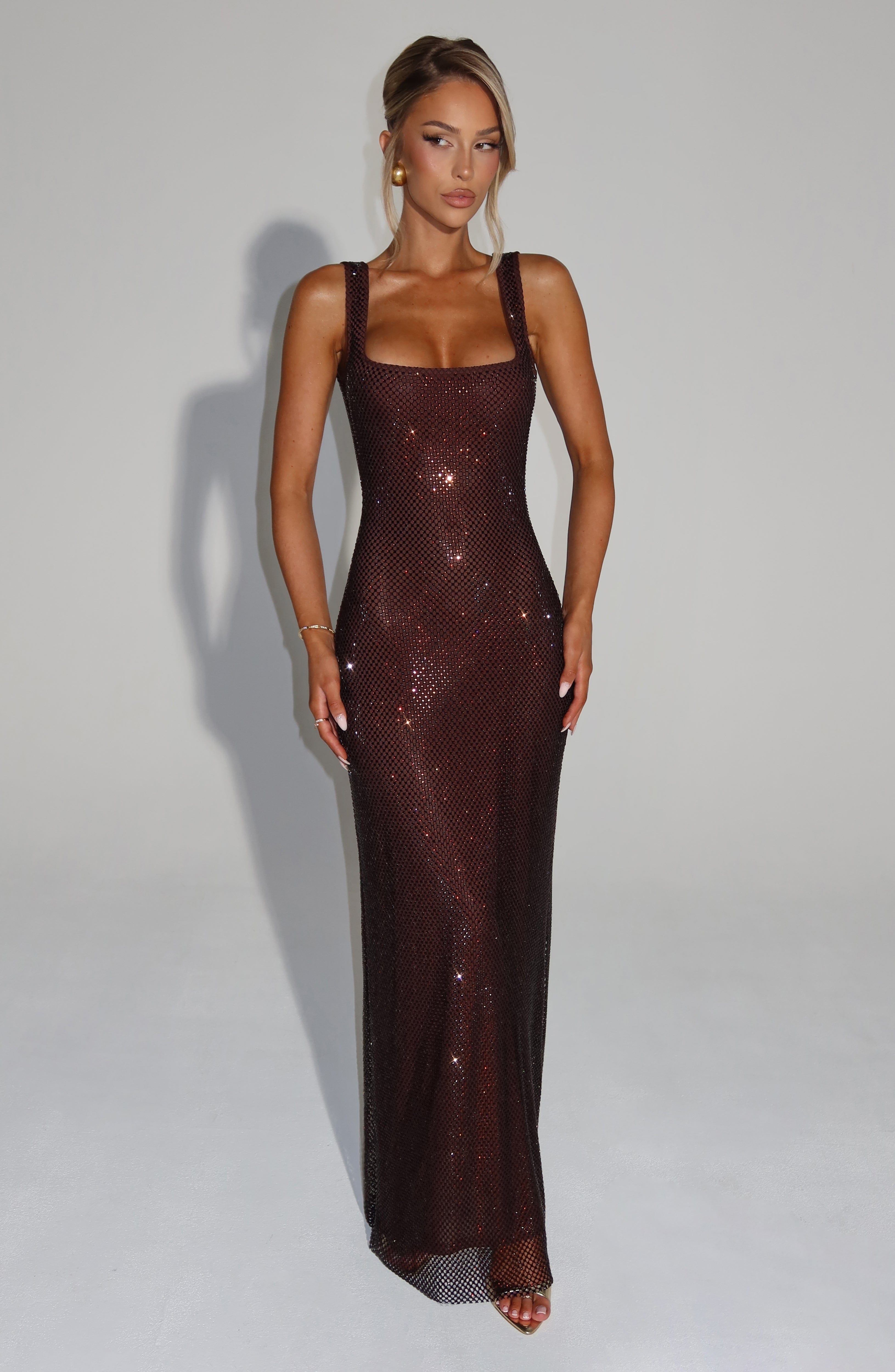 Maxi Vestido Petra - Marrón ciruela