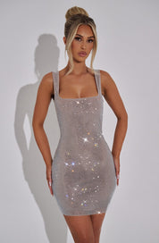 Vestido mini Petra - Plateado