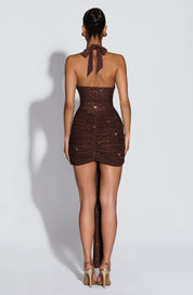 Rosetta Mini Dress - Plum Brown Sparkle