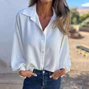 Elysa™ – Blusa con botones Ivory Mood