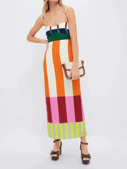 Paloma - Maxivestido de rayas de colores